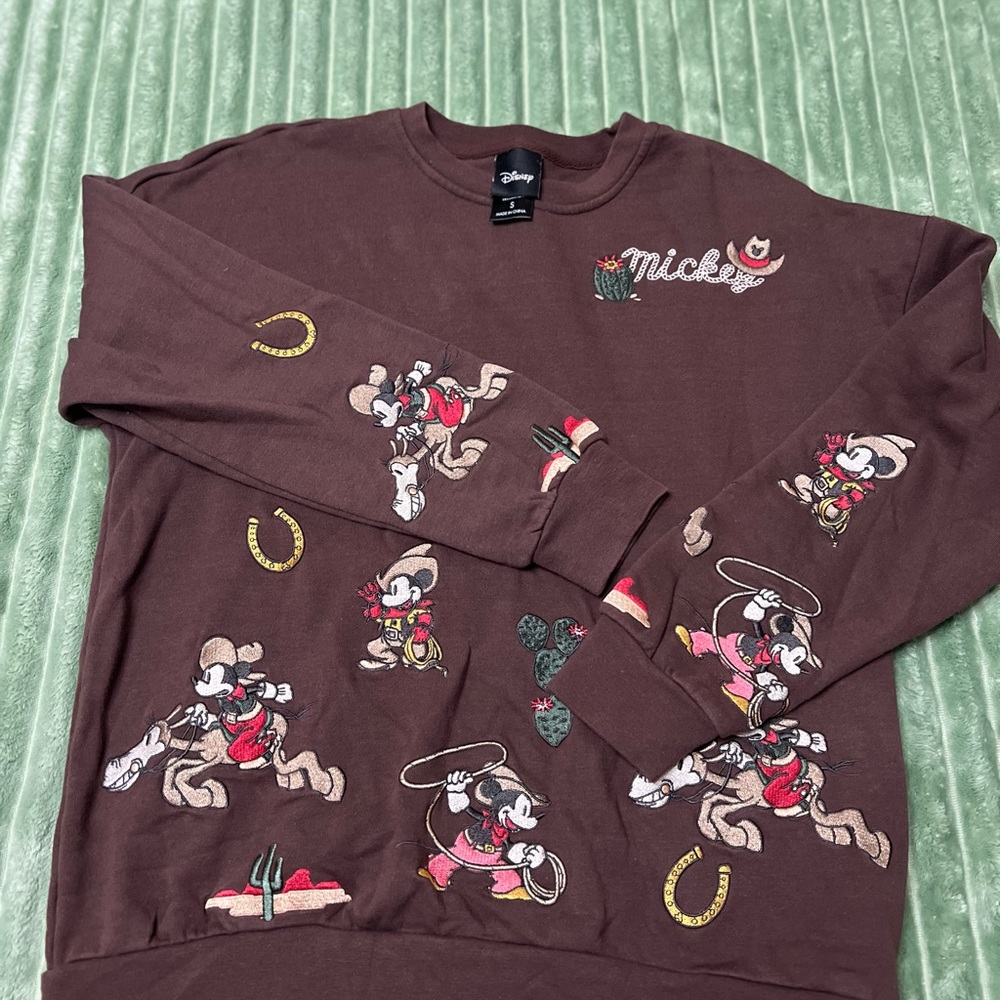 Disney Mickey Mouse Chocolate Crewneck Sweater